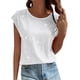 thumbnail image 1 of Camiseta sin mangas de cuello redondo con lentejuelas de color liso para mujer: prenda brillante para fiestas, corte holgado, 1 of 8