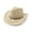 Beige, variant on Straw Hat for Women Men Western Cowboy Hat Woven Hollow Out Wide Brim Sun Hat with Chin Strap Khaki One Size