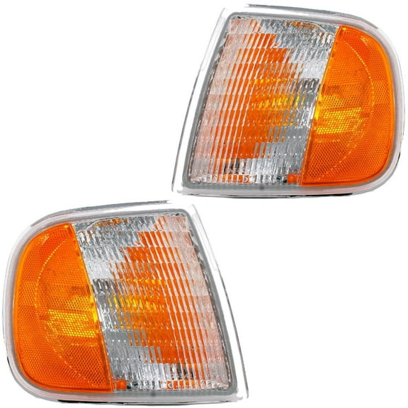 EPIC LIGHTING OE Style Halogen Corner Lights Assembly Replacement for FORD 97-03 F-150 97-99 F-250 LIGHT DUTY 97-02 EXPEDITION [ FO2550118 FO2551118 F75Z13201AC F75Z13200AC ] Pair