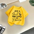 thumbnail image 2 of Girls Graphic T-Shirt Cute Letter Print Round Neck Short Sleeve Tee Summer Casual Unisex Kids T Shirts Yellow 9-10 Years, 2 of 5