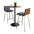 thumbnail image 4 of Pebble-Mason Swivel Counter Height Dining 3 Piece Set, Pub Table and Stools Set of 2, High Top Table Set for 2, Counter Table and Chairs Set of 2, Kitchen & Dining Room Sets (Grey), 4 of 6