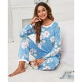 thumbnail image 5 of Pyjama à Manches Longues pour Femmes Col Rond Doux, 5 of 5