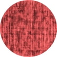 thumbnail image 1 of Ahgly Company Indoor Round Abstract Red Contemporary Area Rugs, 4' Round, 1 of 4