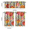 thumbnail image 6 of Bohemian Floral Kitchen Curtains 36 Inch Short - 3 Panel Vintage Farmhouse Set with Wildflowers & Sunshine, Rod Pocket Window Treatment for Spring Summer Decor, 6 of 6
