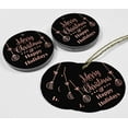 thumbnail image 4 of Inkdotpot Pack Of 100 Merry Christmas & Happy Holiday Favor Paper Tags Craft Real Rose Gold Foil Hang Tags, 4 of 6