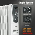 thumbnail image 4 of Costway 1500W Electric Oil Filled Radiator Space Heater Thermostat Room Radiant, 4 of 10