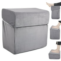 Adjustable Gray Foot Rest Set for Under Desk, Ergonomic Foot Support Cushion, Anti-Slip Design, Ideal for Office, Work, and Home Use, Adjustable Height for Comfort, Compact and Lightweight