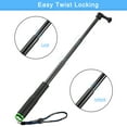 thumbnail image 3 of Uxcell Portable Extension Selfie Stick, Adjustable Aluminum Alloy Hand Grip Monopod Pole, 19 Inch, Green & Black, 3 of 6