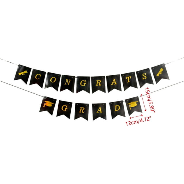 Pompotops Bannière de Collation des Grades Bannière Décorative Drapeau de Fête de Collation des Grades en Liquidation