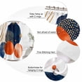 thumbnail image 6 of Navy Blue Burnt Orange Waterproof Fabric Shower Curtain,Middle Century Modern Geometric Waterproof Fabric Shower Curtain for Bathroom Curtains Bathtubs Shower Curtains with 12 Hooks Stall 54x78in, 6 of 8