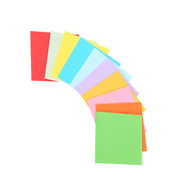 Papel de Origami Cuadrado Colorido Para Niños, Educativo, Colores Brillantes, Ambos Lados, 5x5cm, Tarjeta Artesanal, Menú, Anuncio, 520 UDS.