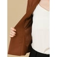 thumbnail image 6 of Allegra K Women's Workwear Zipper Collarless Cropped Blazer, 6 of 6