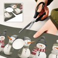 thumbnail image 6 of Yayeee Faucet Mat for Kitchen Sink 30" Diatomite Long Splash Guard Pad, Gray Cute Snowmen, 6 of 7