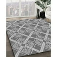 thumbnail image 2 of Ahgly Company Indoor Round Patterned Silver Gray Area Rugs, 6' Round, 2 of 6