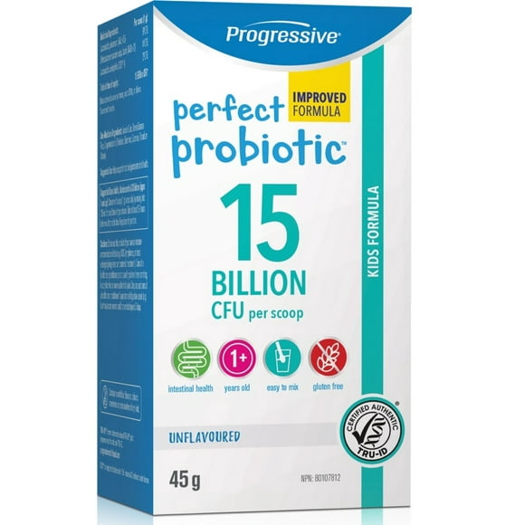 Probiotique parfait progressif pour enfants, supplément en poudre, 15 milliards de cellules actives, 45 g