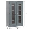 thumbnail image 6 of Assembled Clear View Storage Cabinet, 48x24x78, Gray, 6 of 6