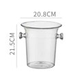 thumbnail image 2 of Acrylic Ice Bucket Commercial Champagne Bucket Home Bar Small Ice Pellet Bucket Filled with Ice, 2 of 6