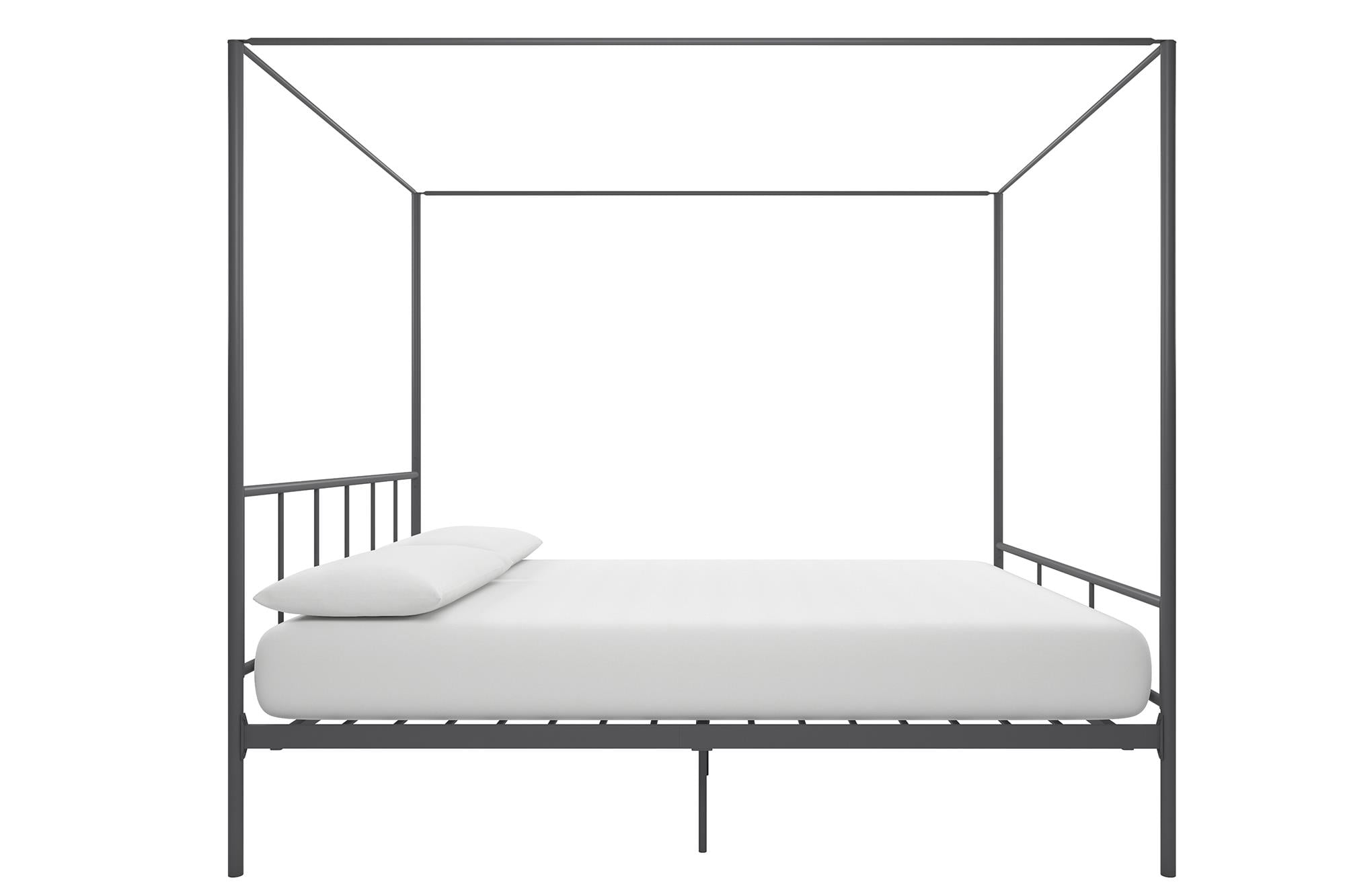 Novogratz Marion Metal Canopy Platform Bed Frame, Queen, Black