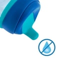 thumbnail image 3 of Chicco 7oz. Semi-Soft Trainer with Bite-Resistant Spout and Spill-Free Lid, Removable, Non-Slip Handles, Top-Rack Dishwasher Safe, Easy to Hold Ergonomic Indents, 6+ Months - Blue, New, 3 of 9