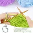 thumbnail image 4 of KDSJSXW Happy New Year Gift Knitting Crochet Ring Metal Open Yarn Finger Holder Adjustable Crochet Tension Ring Yarn Tension Ring for Crochet Finger Release Knitting Craft for Mother Grandma, 4 of 6