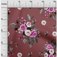 thumbnail image 2 of oneOone Polyester Spandex Brown Fabric Floral Diy Clothing Quilting Fabric Print Fabric By Yard 56 Inch Wide-WS, 2 of 4