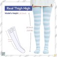 thumbnail image 5 of Joefnel Extra Long Cotton Stripe Thigh High Socks Over the Knee High Socks, 5 of 5