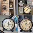 thumbnail image 4 of Reloj despertador con batería colgante Vintage, luz nocturna de Metal, mesa súper silenciosa, reloj de cuarzo para escritorio, 4 of 5