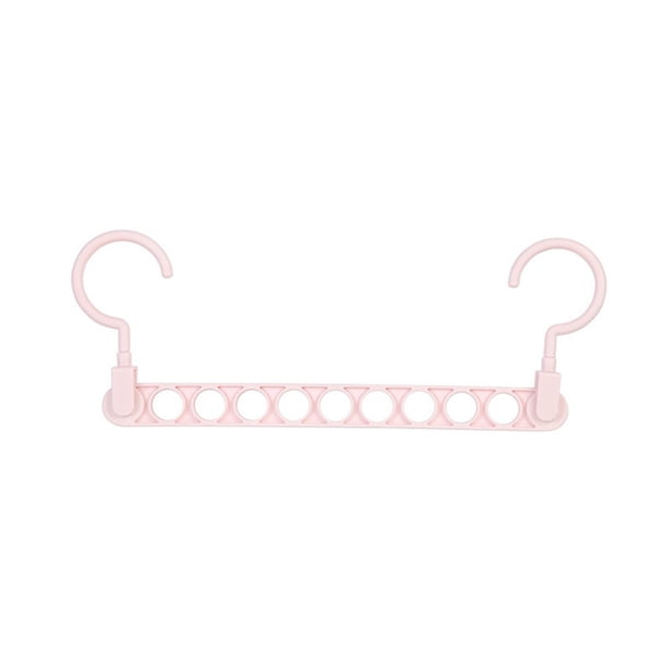Kearding Colgador de ropa de armario de 9 agujeros, tendedero antideslizante para abrigos y chaquetas, organizador que ahorra espacio para el hogar, Almacenamiento y organización del hogar Rosado Kearding HA067554-02