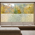 thumbnail image 6 of DKTIE 17.7" x 78.7" White Double-Sided Floral Pattern Window Film, Static Cling Privacy Sticker, Anti-UV Heat Control for Home, 6 of 9