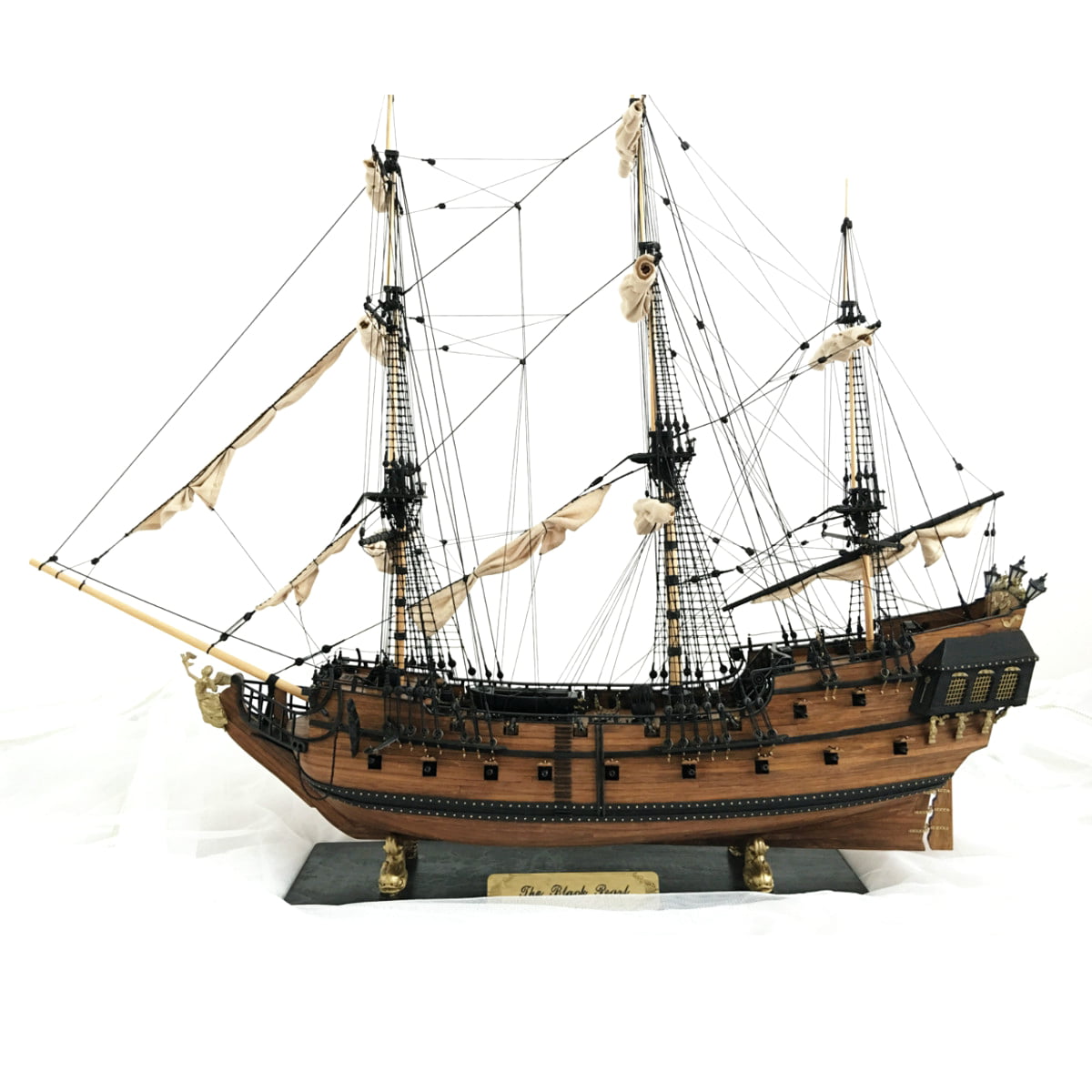 Joyshopping DIY Ship Assembly Model Kits Wooden Sailing Boat Scale Model Decoration Toys Gifts for Kids Adults