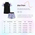 thumbnail image 7 of zdhoor Big Girls Rash Guard Tankini Set Camouflage Short Sleeve Shirt Top with Shorts Sun Protection Black XL, 7 of 7