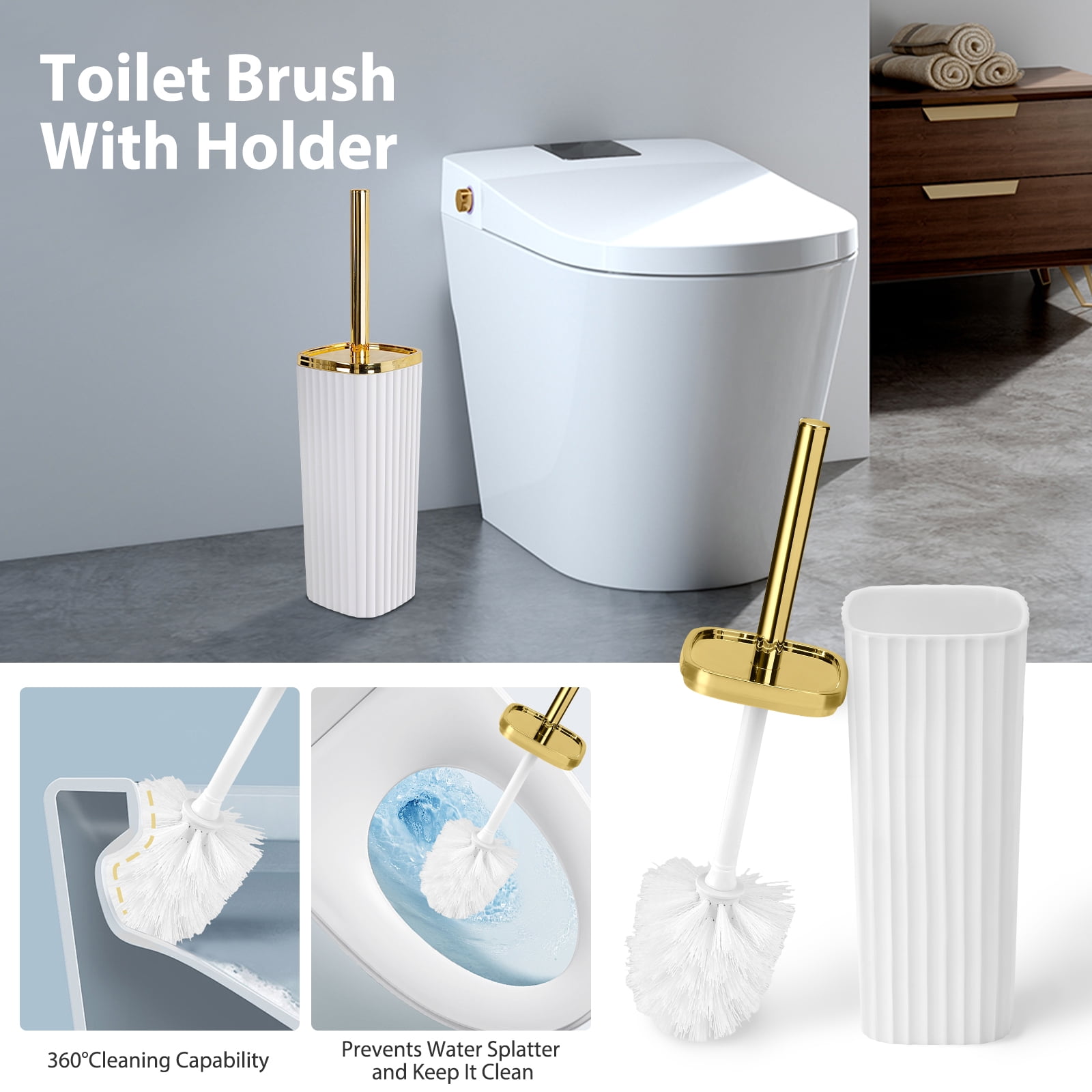 Livhil 19 Pcs White Bathroom Accessories Sets with Shower Curtain,  Specially Designed for Small Spaces