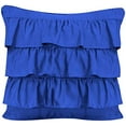 thumbnail image 4 of DNG Creations 5 Piece Three Line Ruffle Duvet Cover With Zipper Closure & Corner Ties - 800 Threads Count, 100% Egyptian Cotton ( Solid Royal Blue - Twin/Twin XL ), 4 of 4