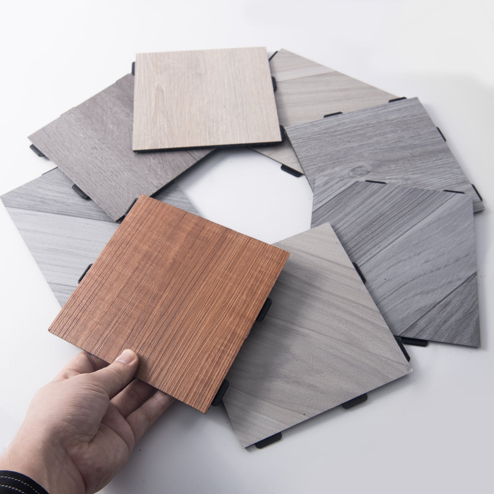 Art3d 8-Pack 6" x 6" Interlocking Luxury Vinyl Flooring Tile-Sample