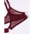 thumbnail image 6 of Women Sheer Mesh Unlined Bra Ultra Thin See Through Lace Trim Bralette, 6 of 6