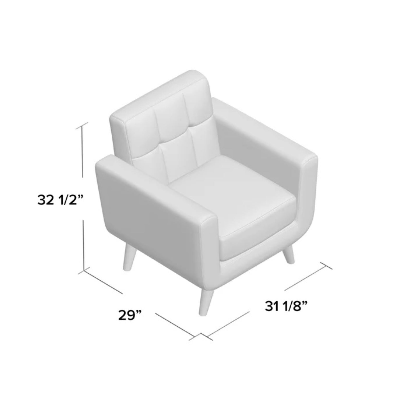 Uspridefurniture Zohaib 31.1'' Wide Tufted Linen Lounge Armchair,Blue