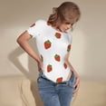 thumbnail image 5 of Naloa Hand Drawn Strawberry Women's Short-Sleeved Onesie, One-Piece Swimsuit for Parties, dates, clubs - Large, 5 of 9