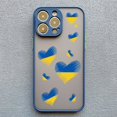 thumbnail image 1 of Ukraine Map Flag Love Heart Pattern Phone Case For iphone 15 14 11 12 13 Pro Max Mini X XS XR 7 8 Plus SE2 Blue Shockproof Cover blue Ukraine 4 for iphone 15, 1 of 6
