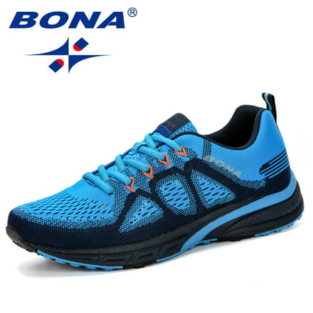 

BONA Men s Mesh Running Shoes Breathable Non Slip Sports Lace-Up Jogging Trekking Sneakers For Winter Outdoor