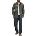 thumbnail image 2 of INSPIRE CHIC  Men's Shirt Camo Pattern Button Down Chest Pockets Long Sleeve Casual Shirt  XL Olive Green, 2 of 5