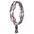 thumbnail image 1 of Collar Rosario Santa Muerte Negra 47 Cm Ritualizado, 1 of 4
