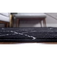 thumbnail image 4 of Unique Loom 3146673 8 x 11 ft. Geometric Trellis Frieze Rectangular Rug, Black, 4 of 5