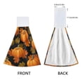 thumbnail image 4 of Autumn Leaves Background Thanksgiving Pumpkin Hanging Towels with Loop Hand Towels Nylon Fastener Tape Design Dish Cloths 2 Pieces, 4 of 7