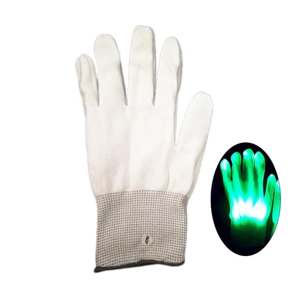 Guantes de neón que brillan intensamente accesorios de luz de Halloween suministros intermitentes luminosos