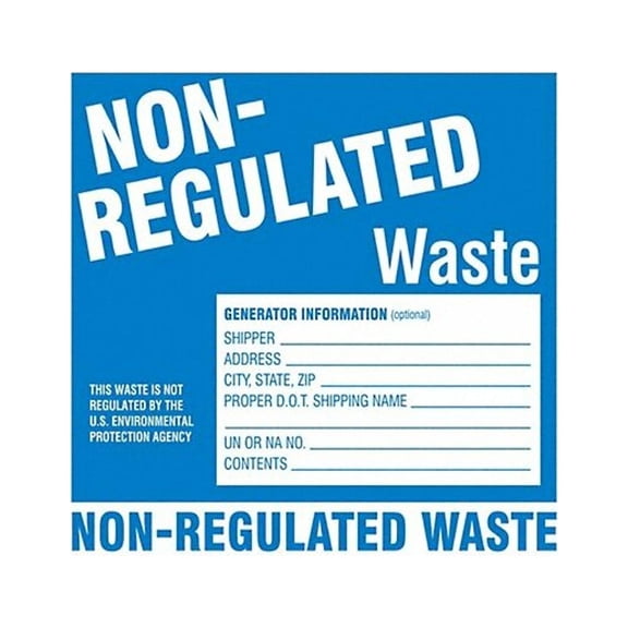 Brady DOT Handling Label, Vinyl, 6" W, 6" H 121158