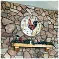 thumbnail image 4 of 16 Inch Vintage Farmhouse Kitchen Wall Clocks, Rustic Rooster Clock for Home Decoration, 4 of 8