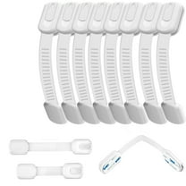 8PCS Child Safety Strap Cabinet Locks Baby Proofing Latches Baby Locks for Drawer Door Fridge Kid Child Proof Cabinet Latches