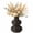 Gray, variant on Gourd-shaped woven rattan vase; lightweight, rustic woven vase/planter; openwork rattan decorative vase (suitable for dried flowers); vintage-style tabletop home decor vase.