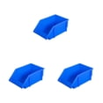 thumbnail image 2 of ziyahi 10pieces Durable And Stackable PE Storage Box With Label - Heavy Load-bearing Big Opening Latch Stable Sorting Function Blue X2:250*150*120mm 3Set, 2 of 6