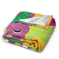 thumbnail image 3 of Barney And Friends Blanket Cozy Warm Flannel Throw Blanket for Living Room Bedroom Bed Sofa Car, All Seasons Fleece Blankets Gifts for Kids Teens Adults 40"X30", 3 of 8